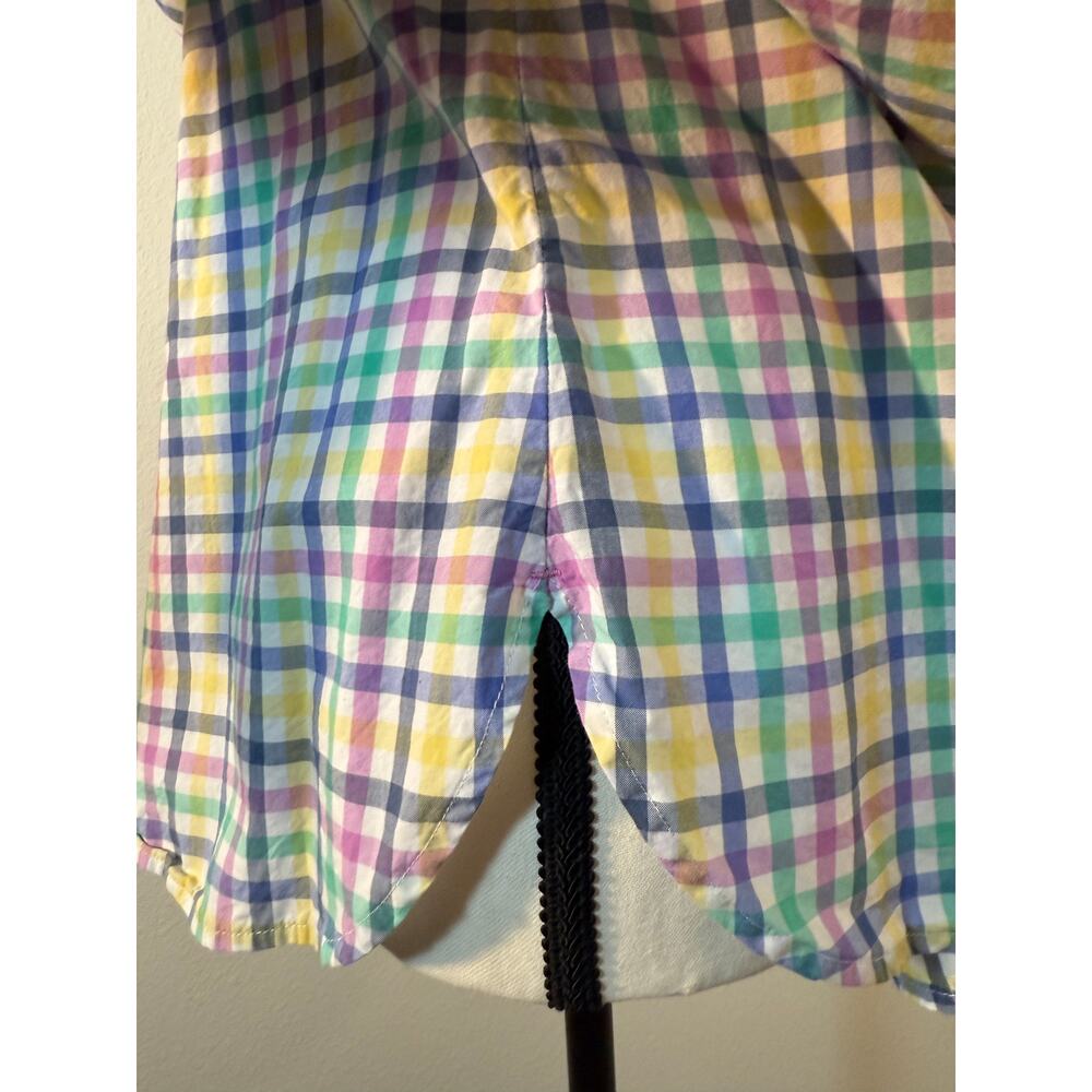 Talbots Plus Multicolor Gingham Button-Down Shirt… - image 7